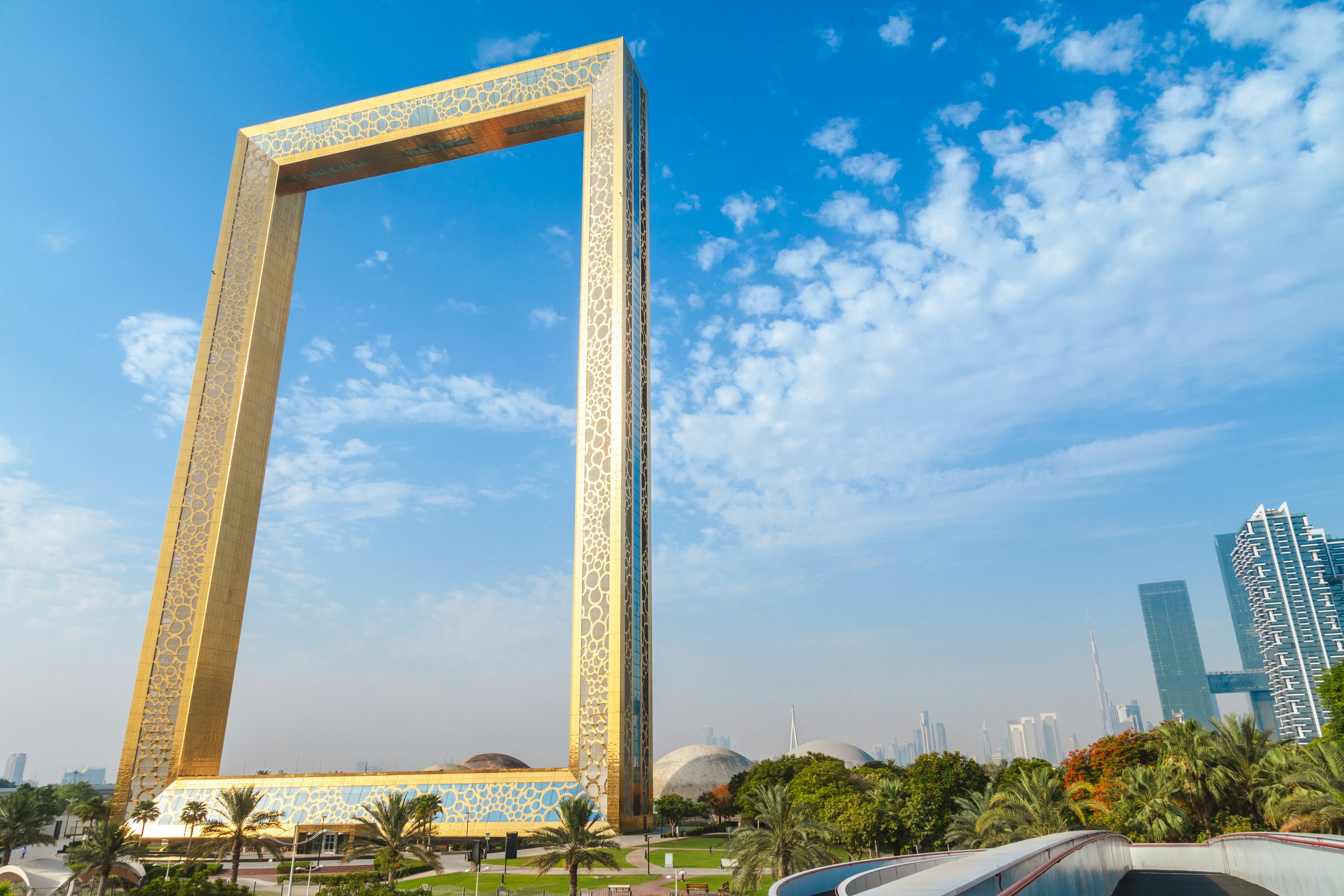 Dubai Frame in Zabeel Park in Dubai